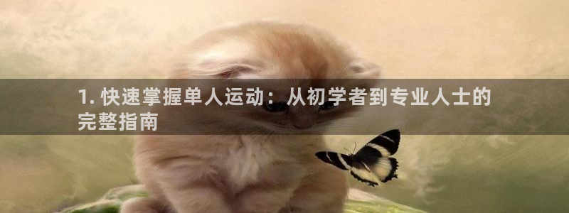 必发集团所有平台大全|1. 快速掌握单人运动：从初学者到专业